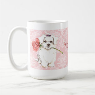 Taza De Café Valentine Rosa maltés
