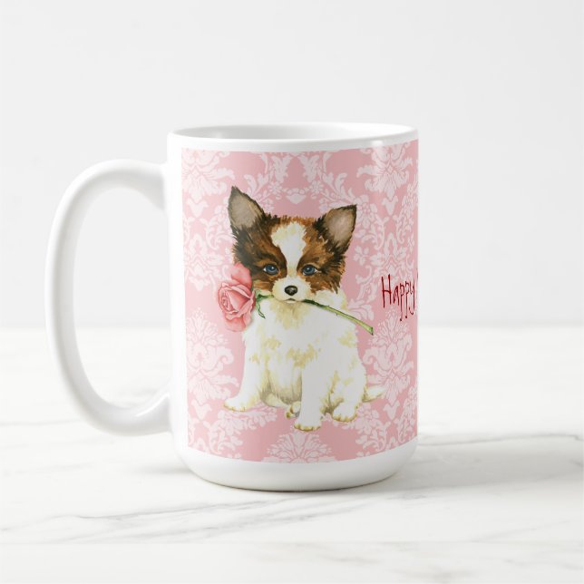 Taza De Café Valentine Rosa Papillon (Izquierda)
