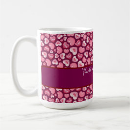 Taza De Café Valentine’s Day Love Hearts. Sweet and Glossy Hea