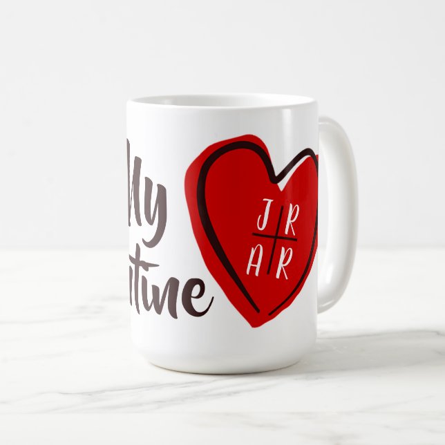 Taza De Café Valentine será mi Personalizado de San Valentín (Anverso derecho)