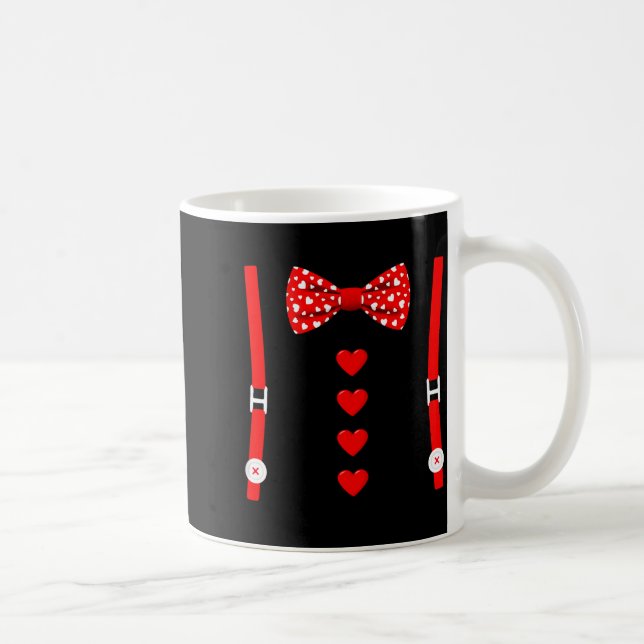 Taza De Café Valentine Tuxedo Heart Outfit Funny Love  (Derecha)