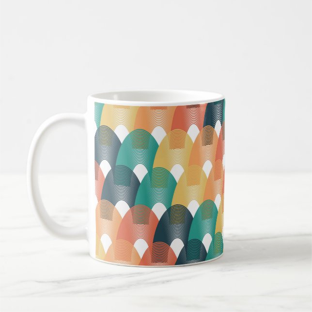 Taza De Café Valentine Vibes Art Nouveau Pattern  (Izquierda)