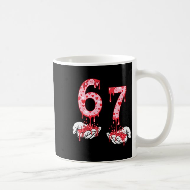 Taza De Café Valentines Day 67 Meme Six Seven 6 7 Valentine Hea (Derecha)