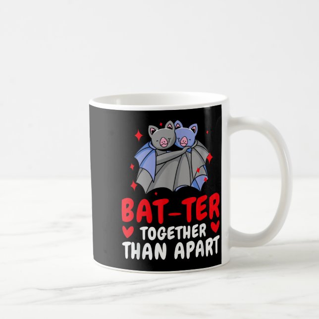 Taza De Café Valentine's Day Cuddling Cute Bats Couple Bat Vale (Derecha)