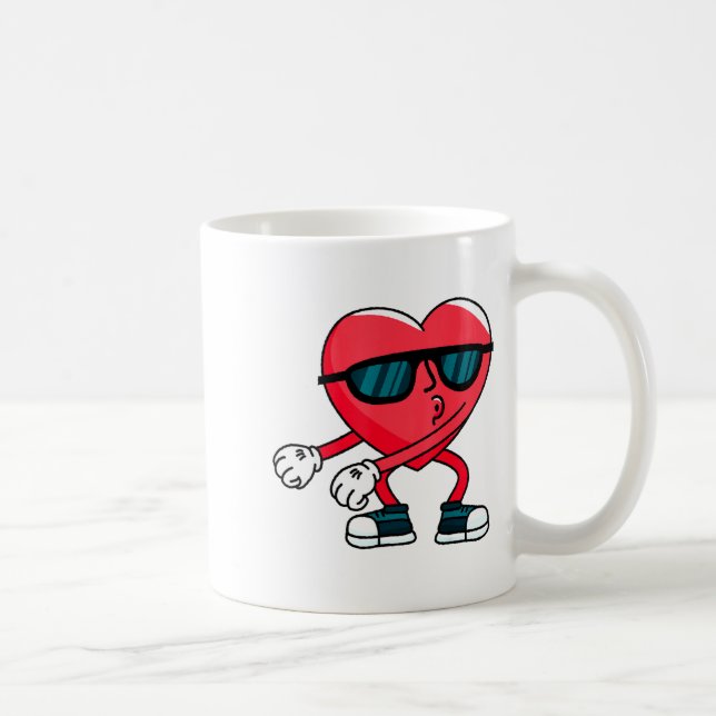 Taza De Café Valentines Day Dancing Heart  (Derecha)