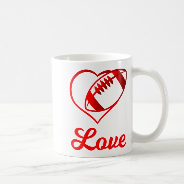 Taza De Café Valentines Day Gift For Football Lovers  (Derecha)