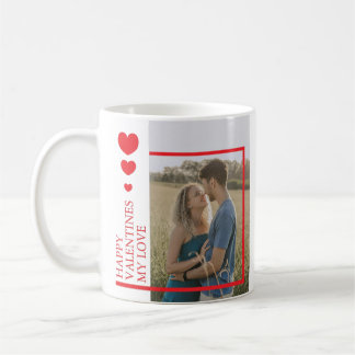 Taza De Café Valentines Day Hearts Custom Photo