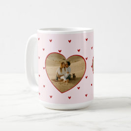 Taza De Café Valentine's Day Hearts Red Pink Photo