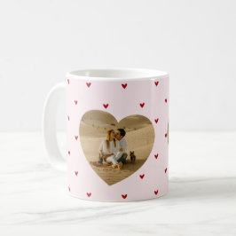 Taza De Café Valentine's Day Hearts Red Pink Photo