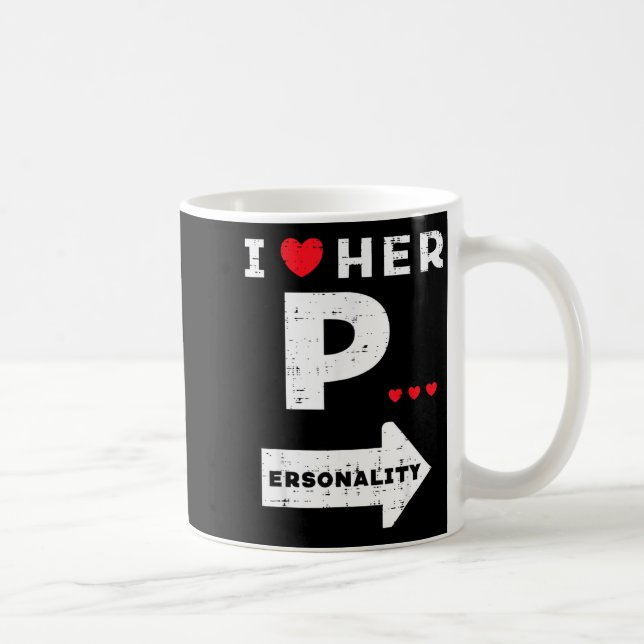 Taza De Café Valentines Day I Love Her Ity Matching Couple Men  (Derecha)