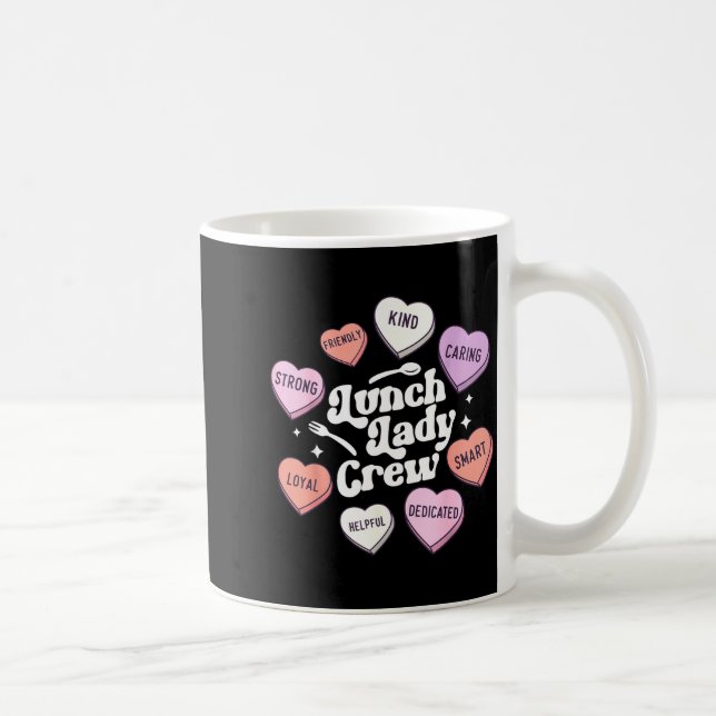 Taza De Café Valentines Day Lunch Lady Groovy Cafeteria Squad H (Derecha)