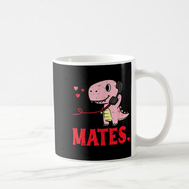Taza De Café Valentines Day Matching Soulmates Mates Dino Coupl (Derecha)