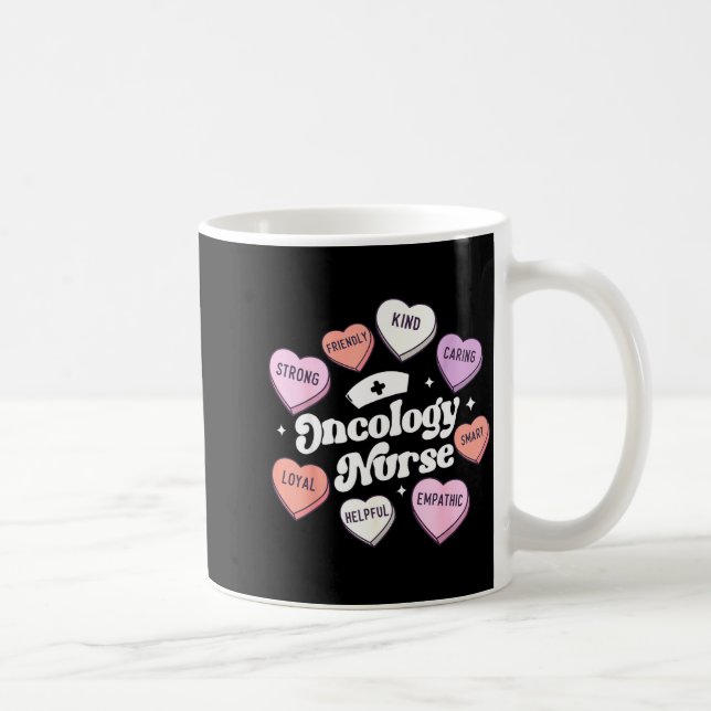 Taza De Café Valentines Day Oncology Nurse Cancer Suprt Groovy  (Derecha)