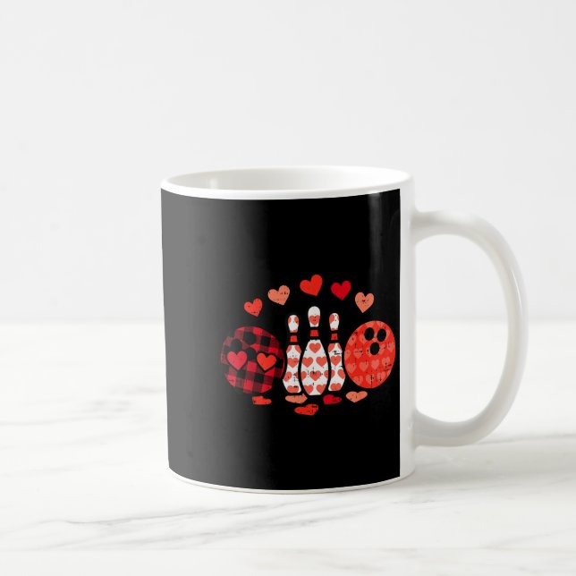 Taza De Café Valentines Day Plaid Bowling Valentine Srts Men Wo (Derecha)