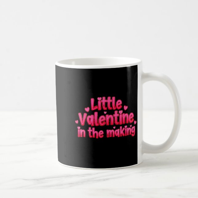 Taza De Café Valentines Day Pregnancy Announcement Little Valen (Derecha)