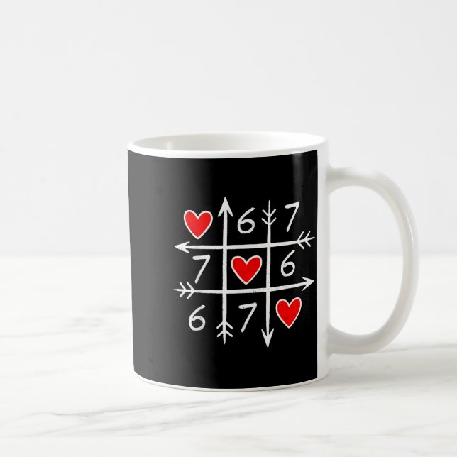 Taza De Café Valentines Day Six Seven 67 Meme 6 7 Heart Boys Gi (Derecha)