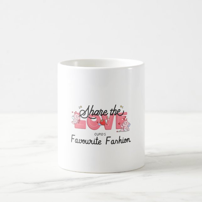 Taza De Café Valentines de moda favoritos de Cupid (Centro)