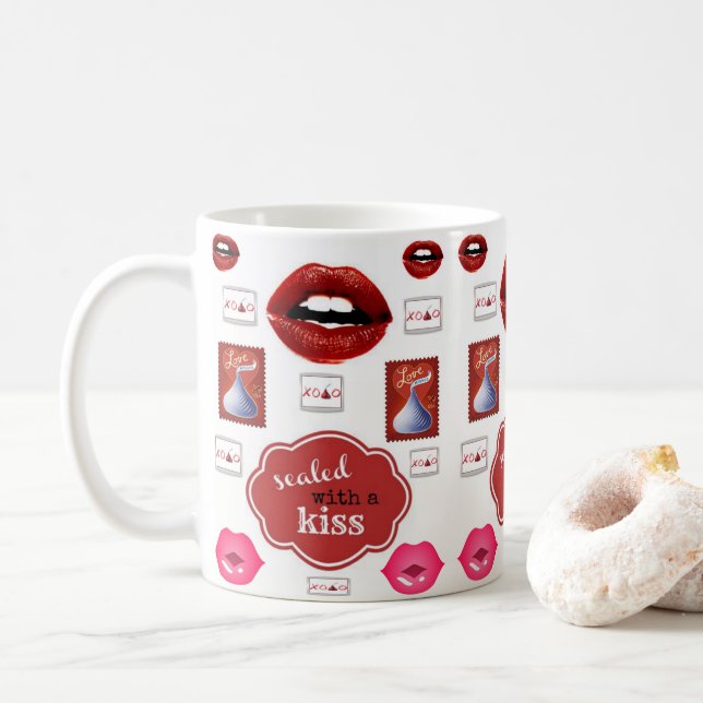 Taza De Café Valentines Mugs (Con donut)