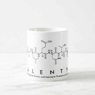 Taza De Café Valentyn peptide name mug