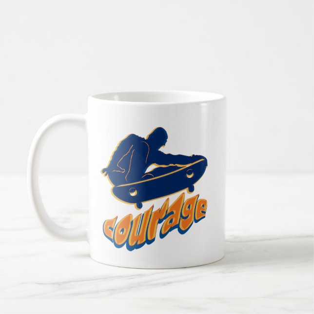 Taza De Café Valerosos saltos de patinaje (Izquierda)