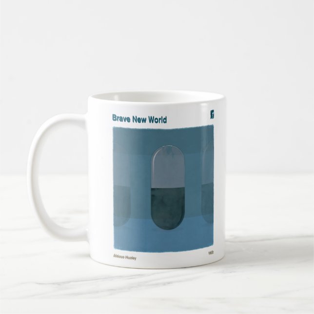 Taza De Café Valiente Nuevo Mundo Aldous Huxley Dystopian Cienc (Izquierda)