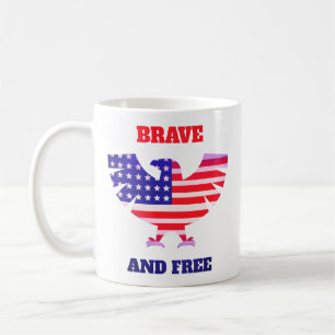 Taza De Café Valiente y Libre EE. UU.