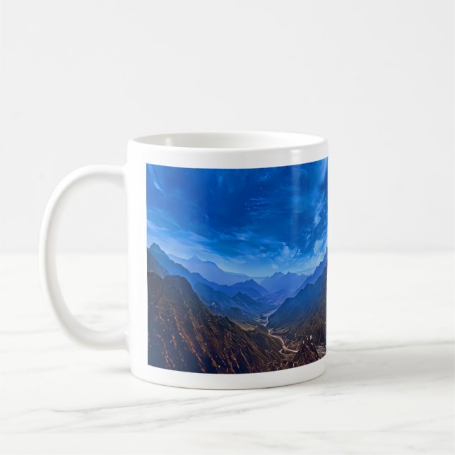 Taza De Café Valle de las Montañas Escenarias (Izquierda)