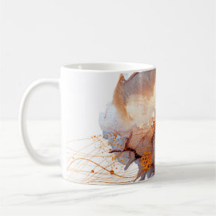Taza De Café Valle Splash. Lujo natural. Arte real oriental