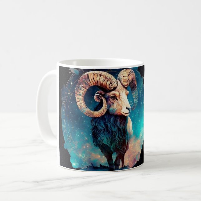 Taza De Café Valor nutricional con tema de Aries (Anverso izquierdo)