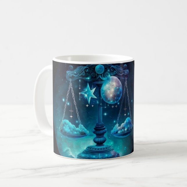 Taza De Café Valor nutricional con tema de Libra (Anverso izquierdo)