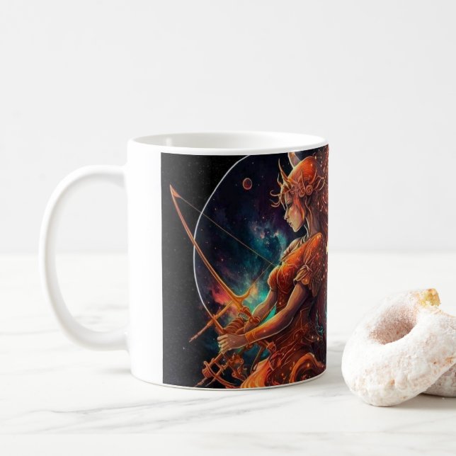 Taza De Café Valor nutricional Sagittarius (Con donut)