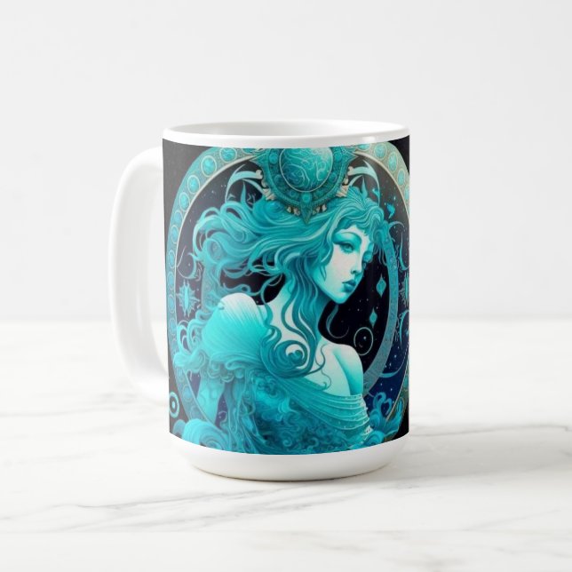Taza De Café Valor Nutricional Temático Acuario (Anverso izquierdo)
