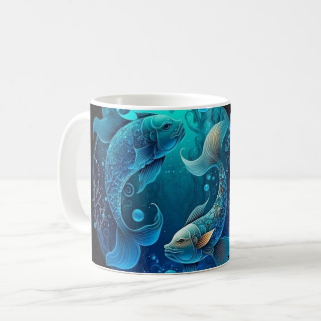 Taza De Café Valor Nutricional Temático De Pisces (Anverso izquierdo)