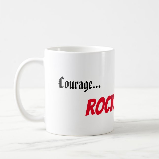 Taza De Café "Valor...Rocas" Café Mug (Izquierda)