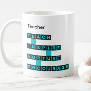 Taza De Café Valores de nombre personalizado para maestro en ba