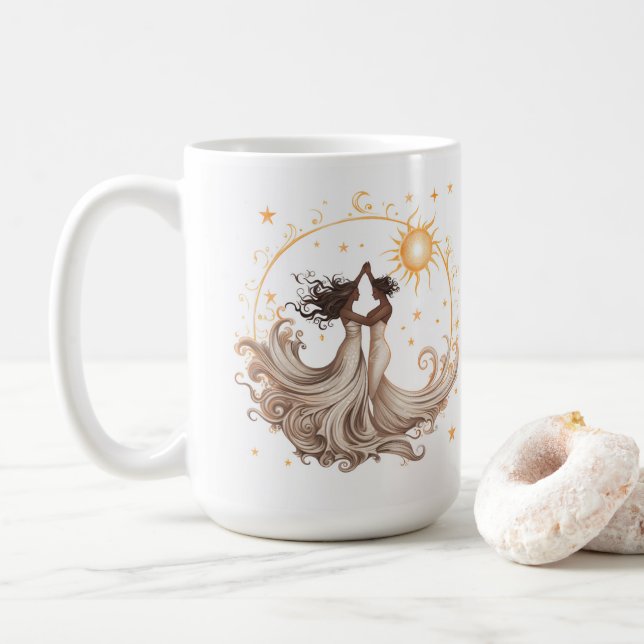 Taza De Café Vals celestiales de mujeres (Con donut)