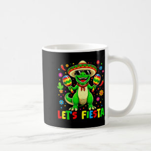 Taza De Café Vámonos fiesta dinosaur cinco de mayo chicos niños