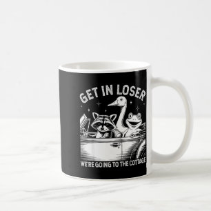 Taza De Café Vámonos vamos a la cabaña mapache ganso rana
