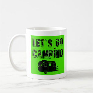 Taza De Café Vamos a acampar - Pequeño remolque - Café Mug
