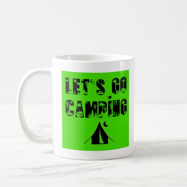 Taza De Café Vamos a acampar - taquilla de café (Izquierda)