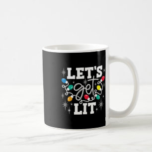Taza De Café Vamos a beber luz de Santa Hat Navidades