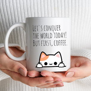 Taza De Café "¡Vamos a conquistar el mundo hoy! Pero primero, c