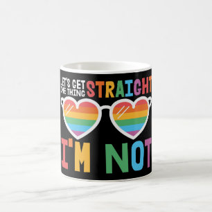 Taza De Café Vamos a conseguir algo directo no soy orgullo LGBT