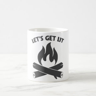 Taza De Café Vamos a hacer acampadas de verano con fuego ligero