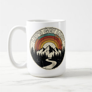 Taza De Café Vamos a Perdernos Aventura en la Montaña Retro al