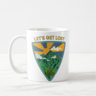 Taza De Café Vamos a perdernos senderismo vintage