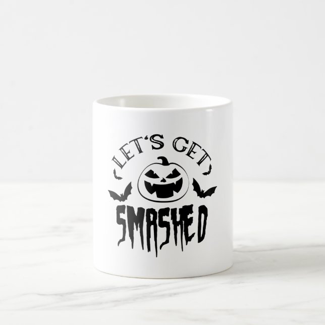 Taza De Café Vamos a rompernos la calabaza de Halloween (Centro)