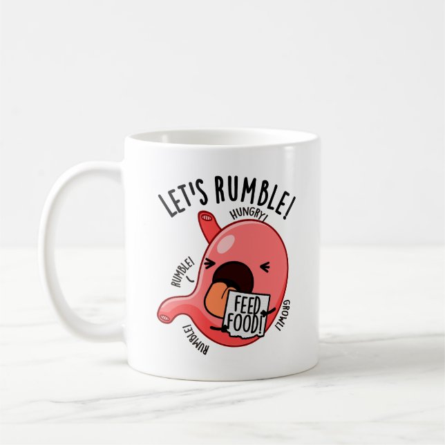 Taza De Café Vamos a Rumbear Chiste Divertido de Estómago  (Izquierda)