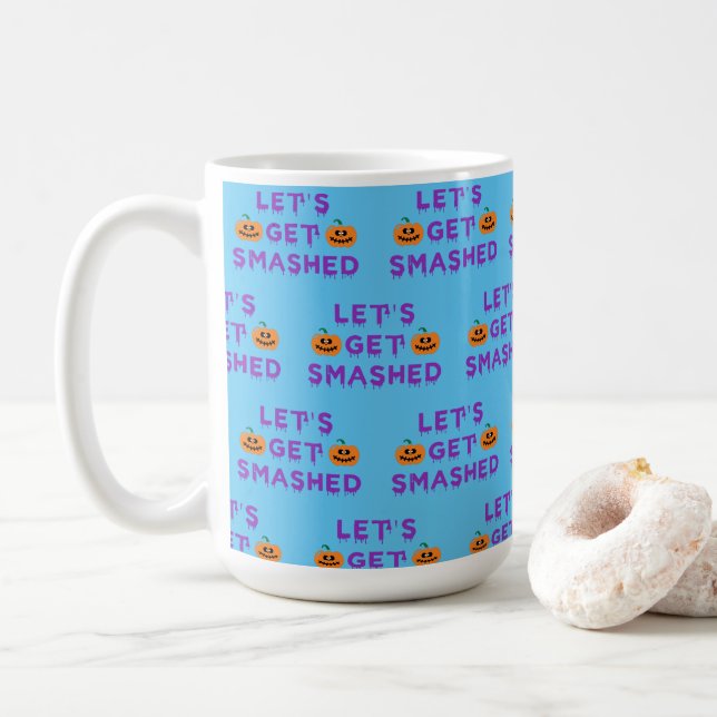 Taza De Café Vamos a ser destrozados (calabazas) morados (Con donut)