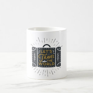 Taza De Café Vamos a Viajar por el Mundo Aventura de Maleta
